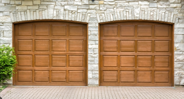 Prima Metal Elegance: Carriage-Style Garage Swing Doors with Faux Wood Accents