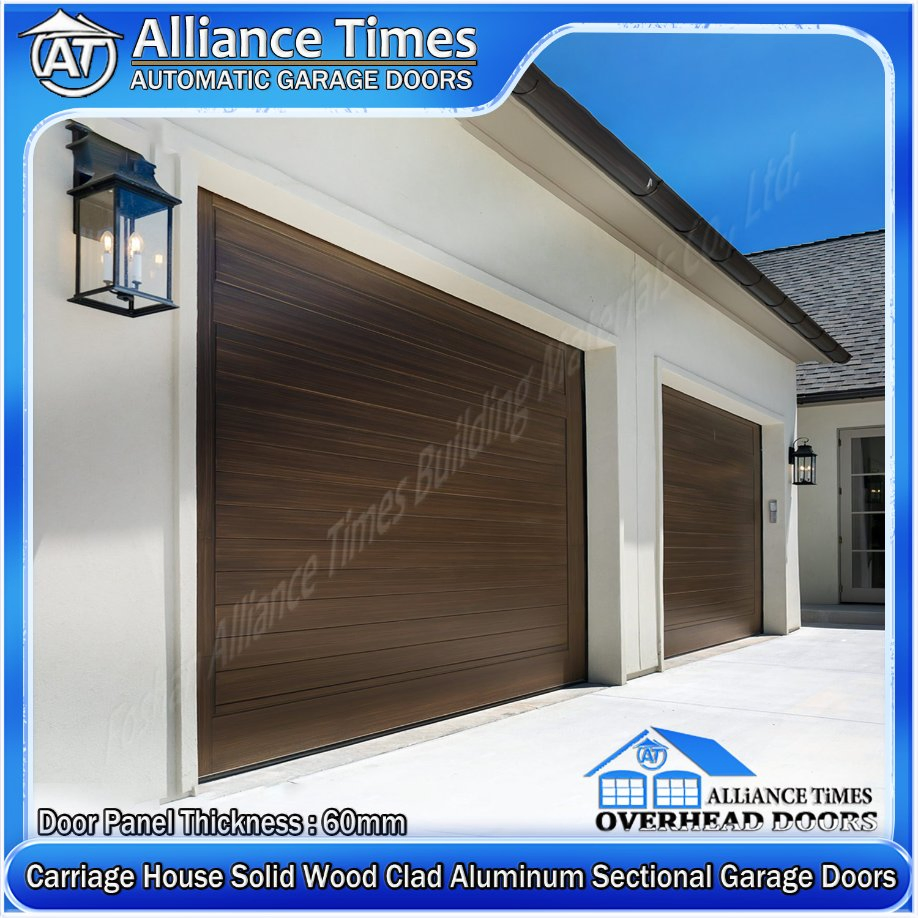 Manual Emergency Release Carriage House Wood Clad Aluminum Garage Doors
