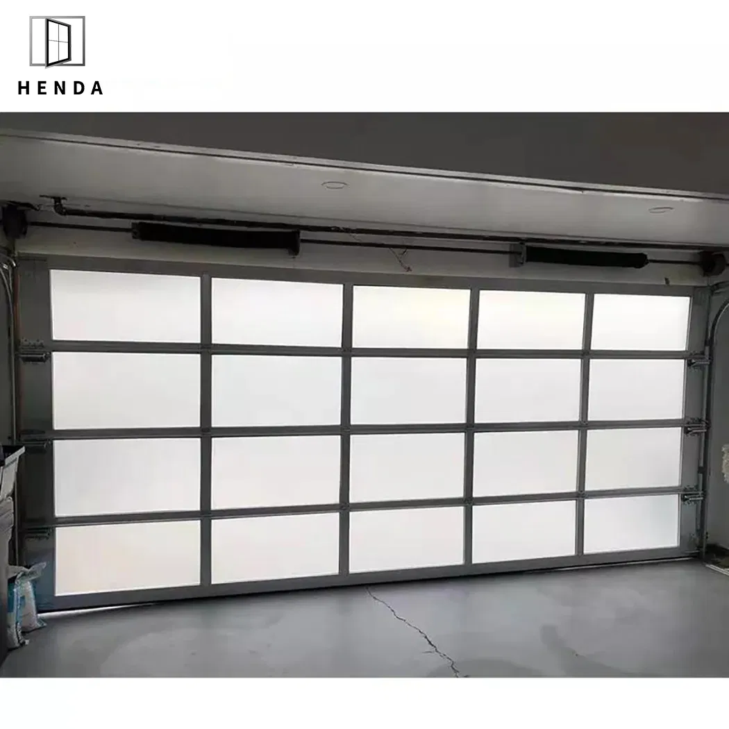 Europe Good Quality Automatic Garage Door Residential High Gloss Flush Garage Doors Black Garagedoor Car Garage Door