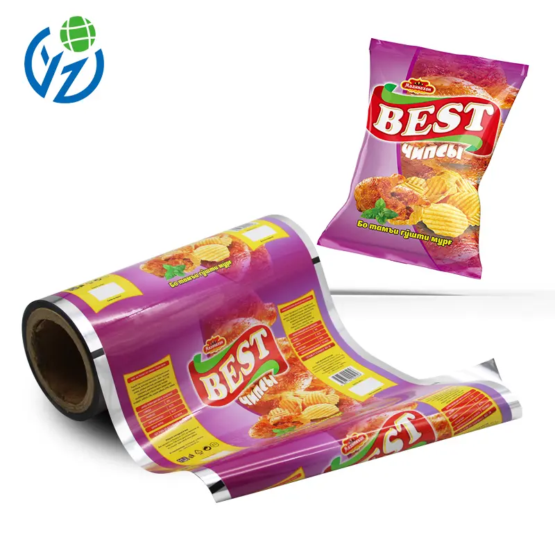 Custom Printed Aluminum Foil Snack Packaging Film