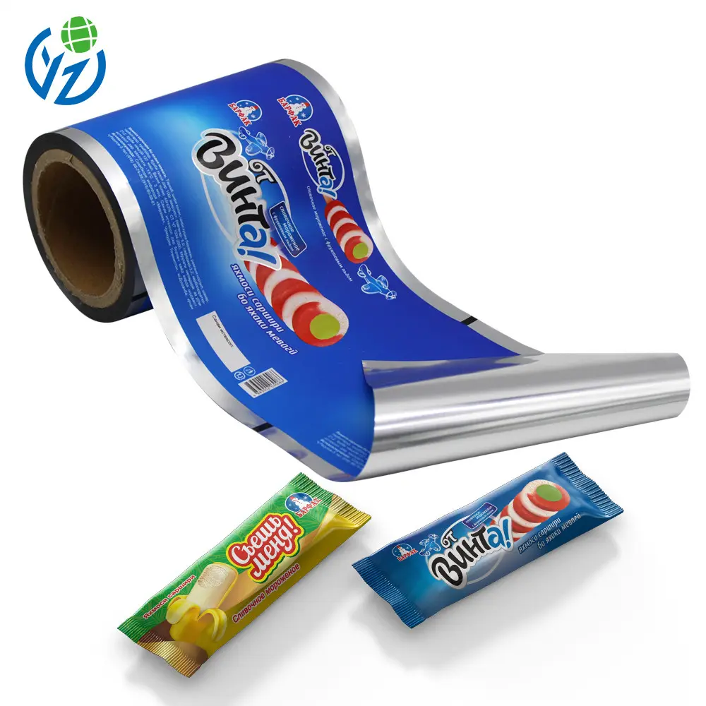 Custom Printed Food Popsicle Snack Plastic Wrapper Packaging Roll Film