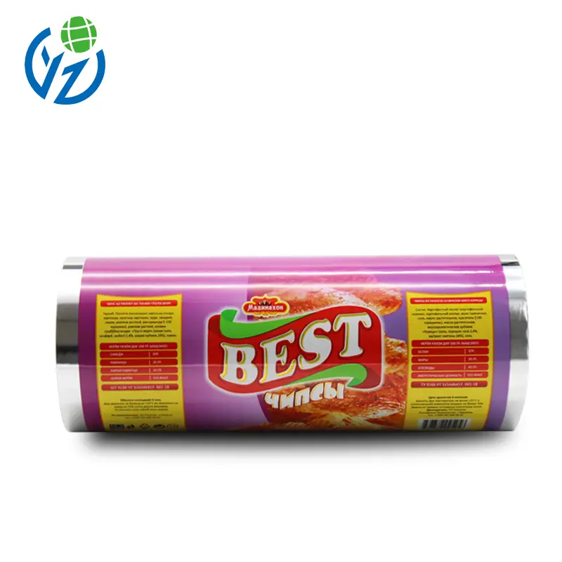 Custom Printed Aluminum Foil Snack Packaging Film