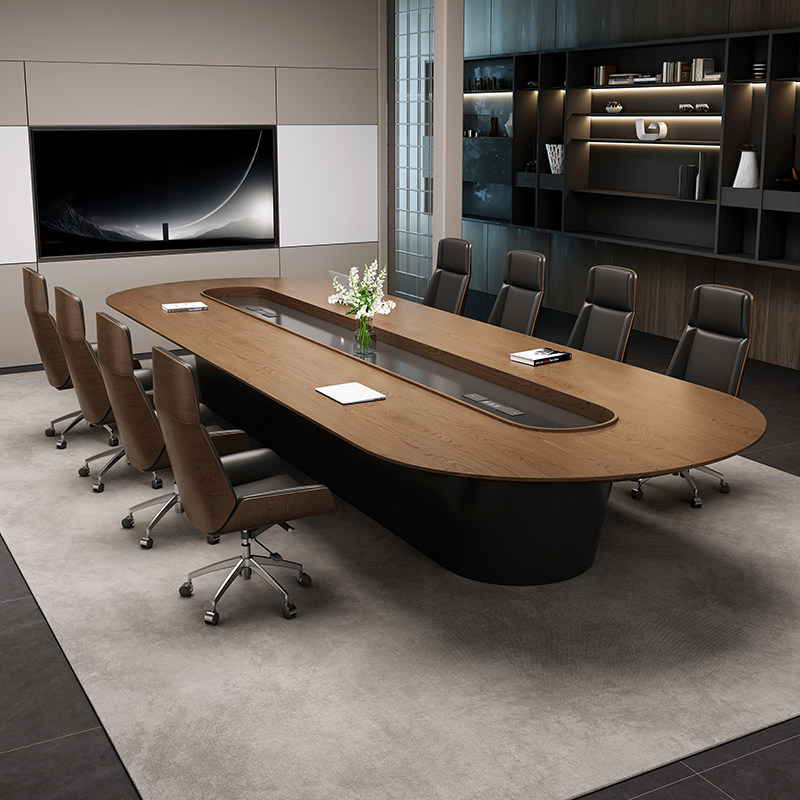 Office Furniture Modern Design Luxury Modern Wooden Conference Table and Chair Office Desk Tableand Chair Set
