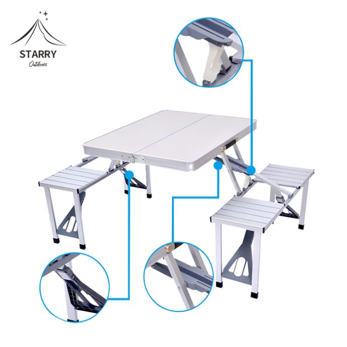 Outdoor Camping Table Portable Foldable Desk Furniture Computer Bed Ultralight Aluminium Hiking Climbing Picnic Folding Tables