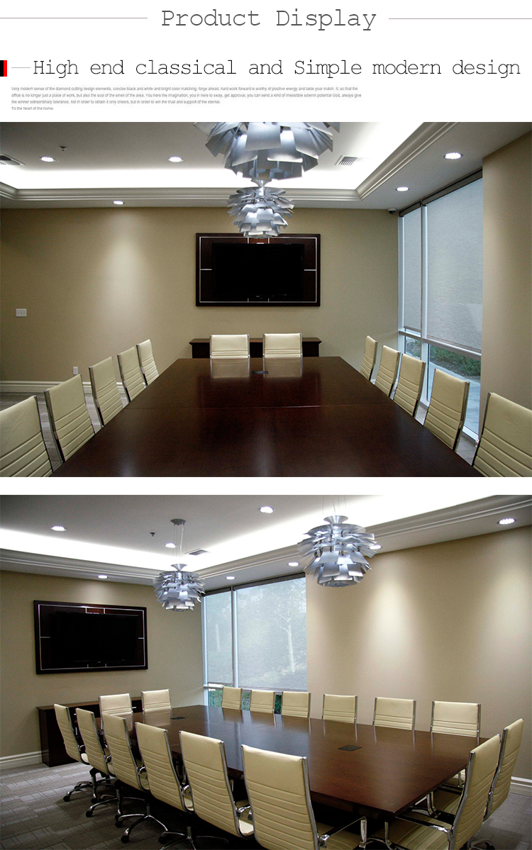 Glossy conference table side profile