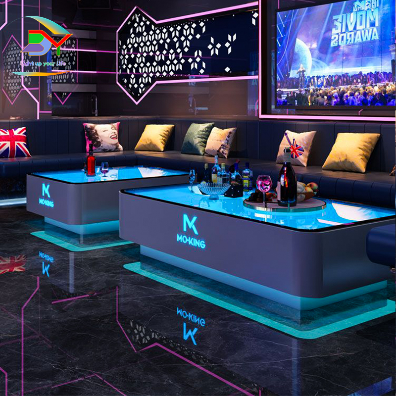 BAR Nightclub Celebration LED TABLE for BAR 16color Change Illuminated Cocktail Table Party Vibe Led Furniture