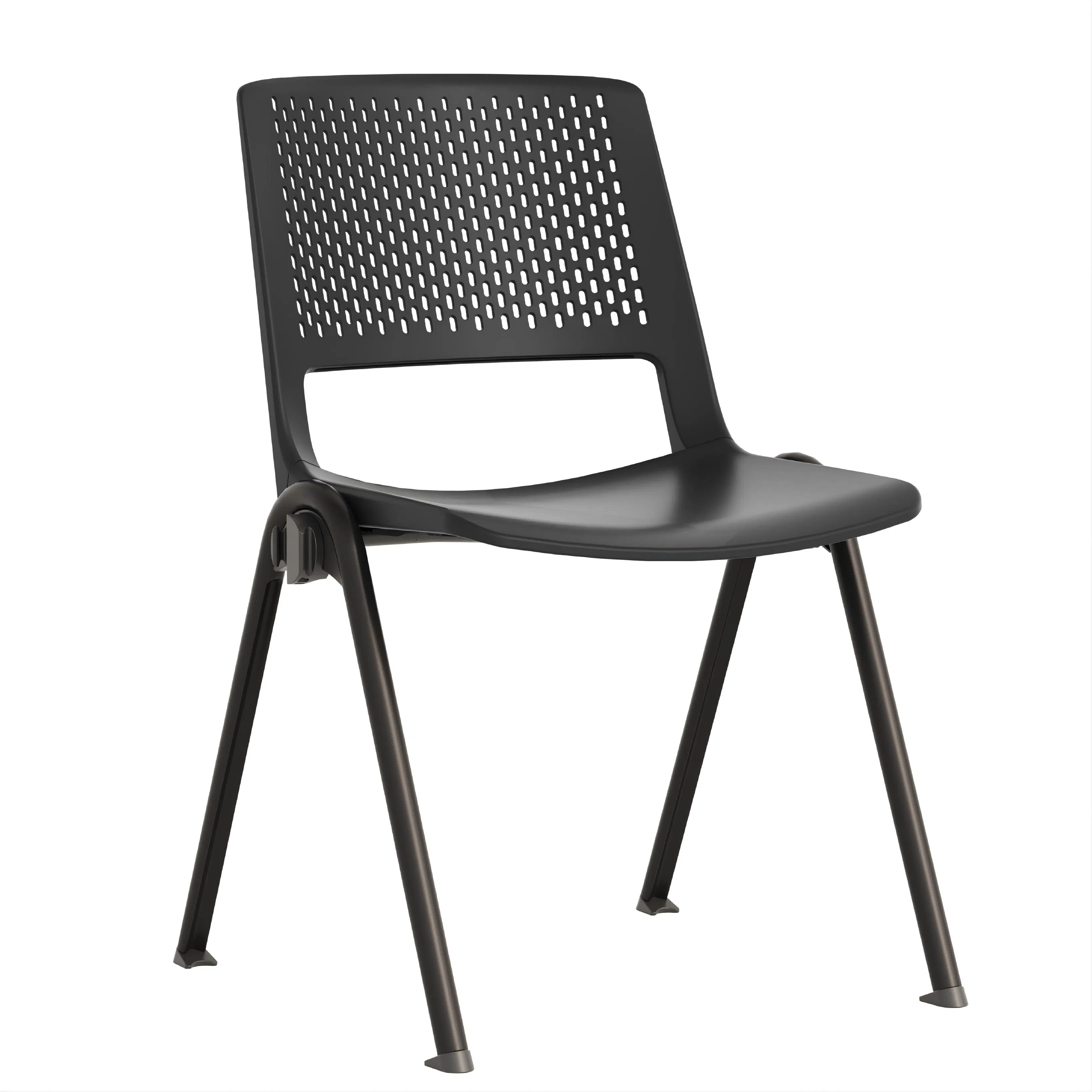 Ergonomic Stackable Plastic MID Back Student Training Chair with Writing Tablet Armless for Office Conference Meeting Room Chair