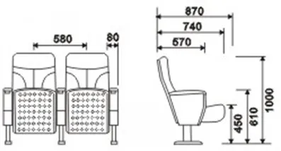 Folding Theater Chair Details