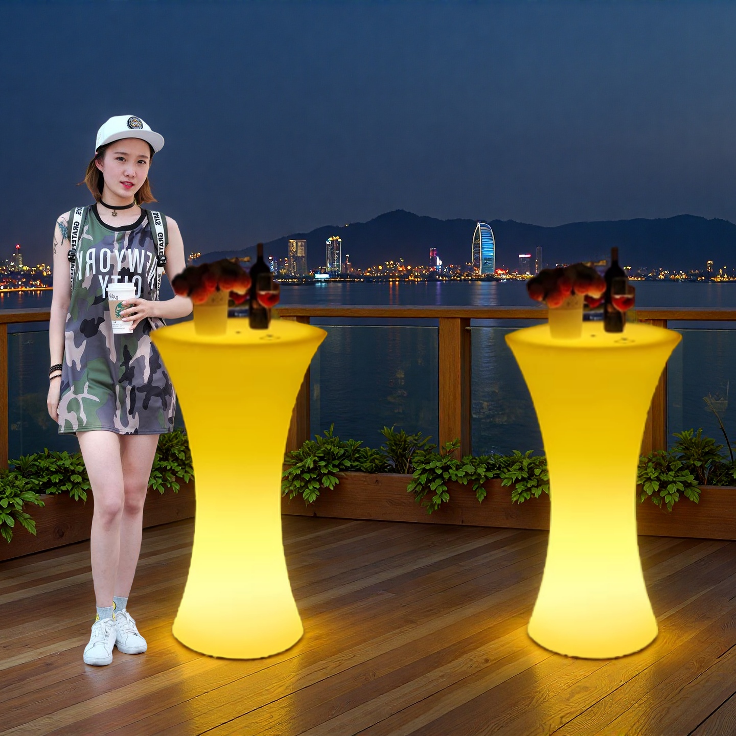 LED Bar Cocktail Table