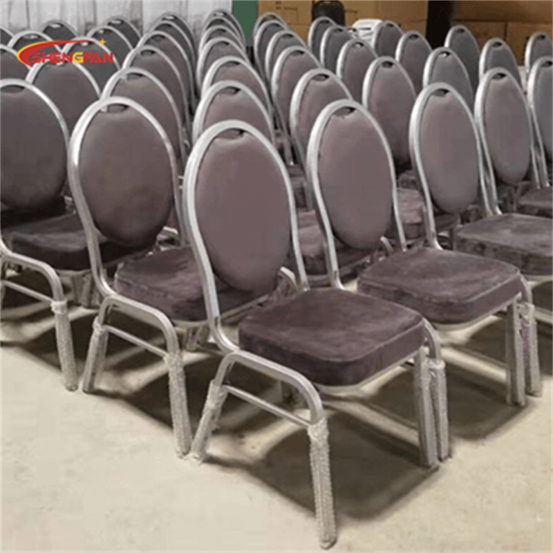 Wholesale High Quality Stacking Gold Banquet Chair Used Fabric PU Upholstered Hotel Wedding Party Chairs for Sale