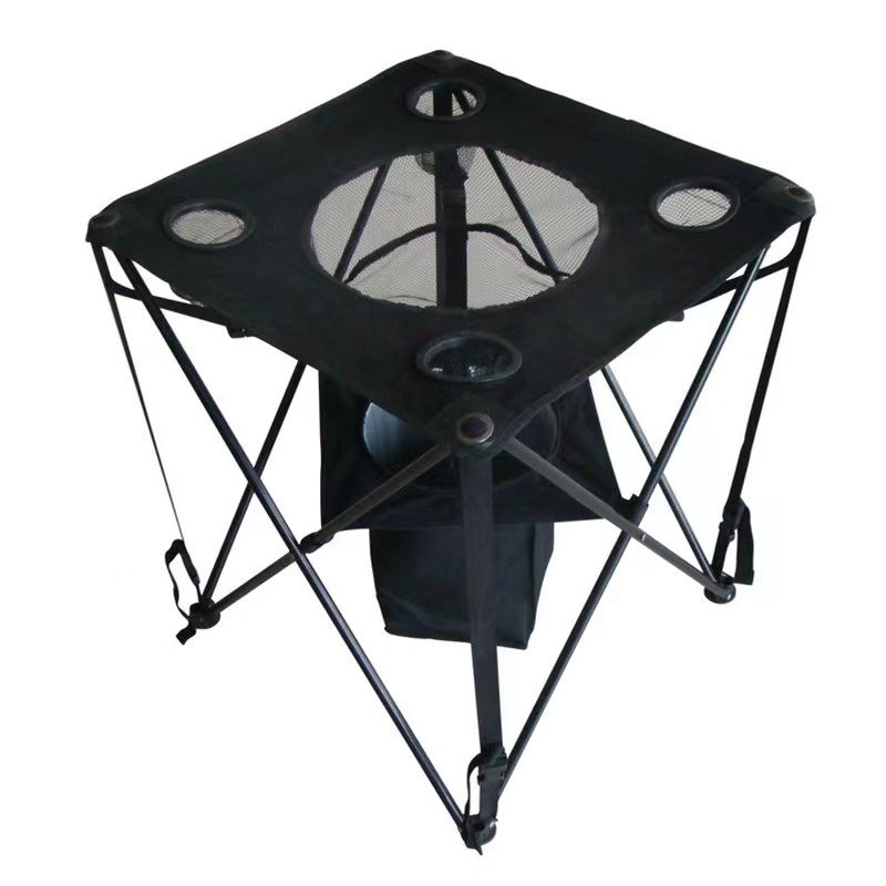 Lightweight and Durable Outdoor Folding Table with Ice Bucket Modern Dining Gear for Easy Camping and Park Use
