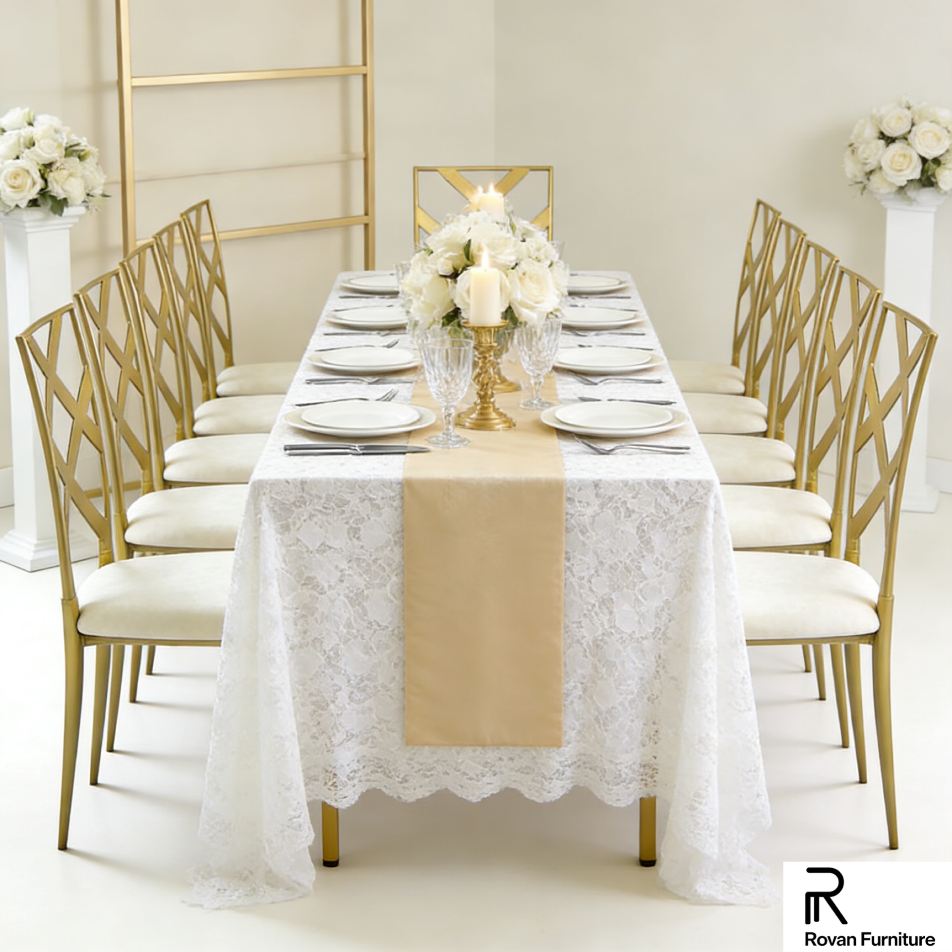 Luxury Design Wedding Event Chairs Hot Selling Iron Painting Chairs With Cushion For Dining Used