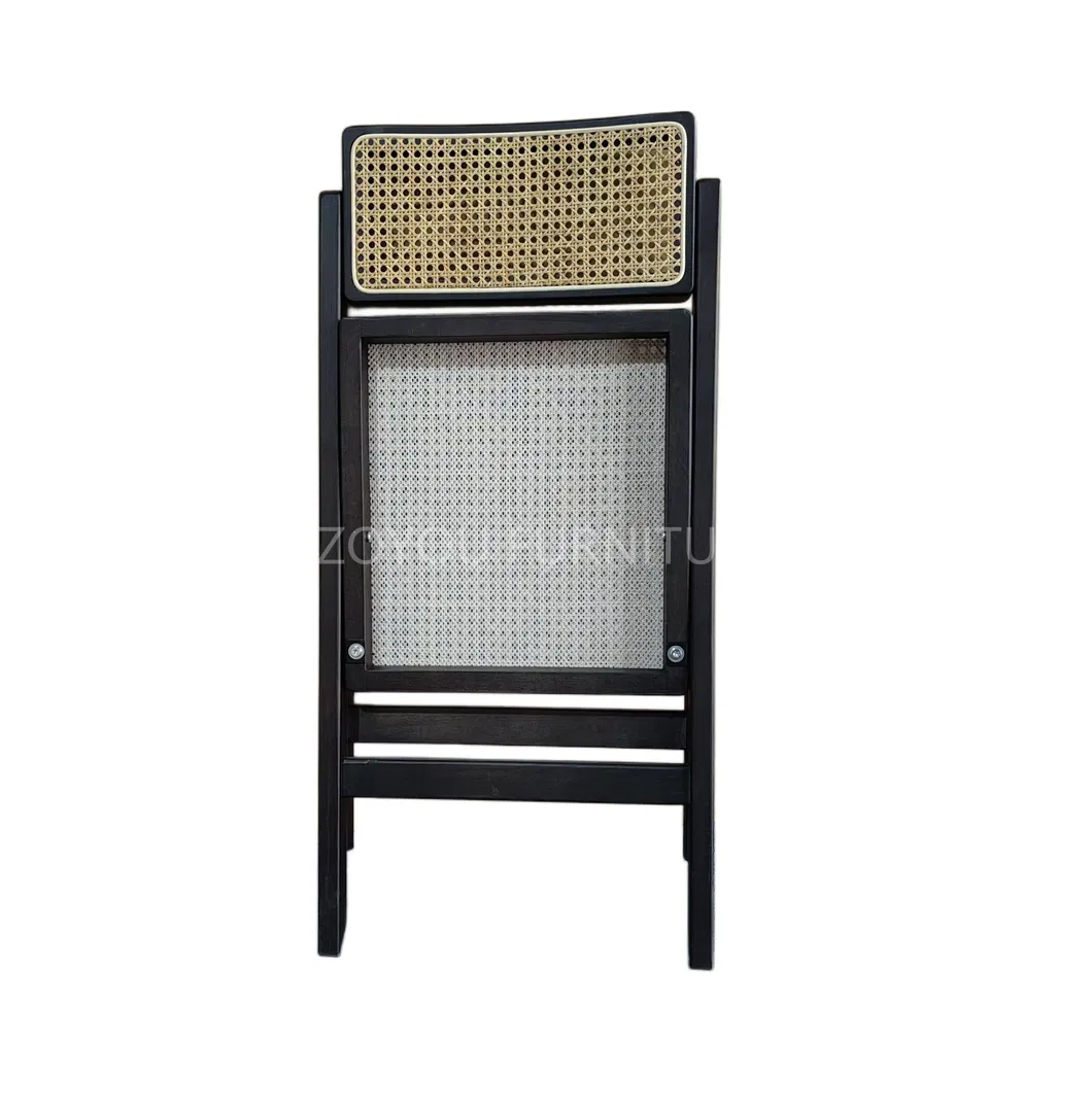 Wholesale Cheap Dining Chair Foldable Wood Chair Solid Wood Wooden Rattan Chair