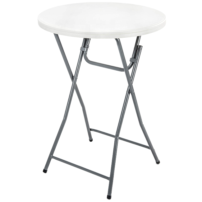 Wholesale Modern Design 60cm Diameter 110cm Height Plastic Round High Top Cocktail Bar Table for Outdoor Parties