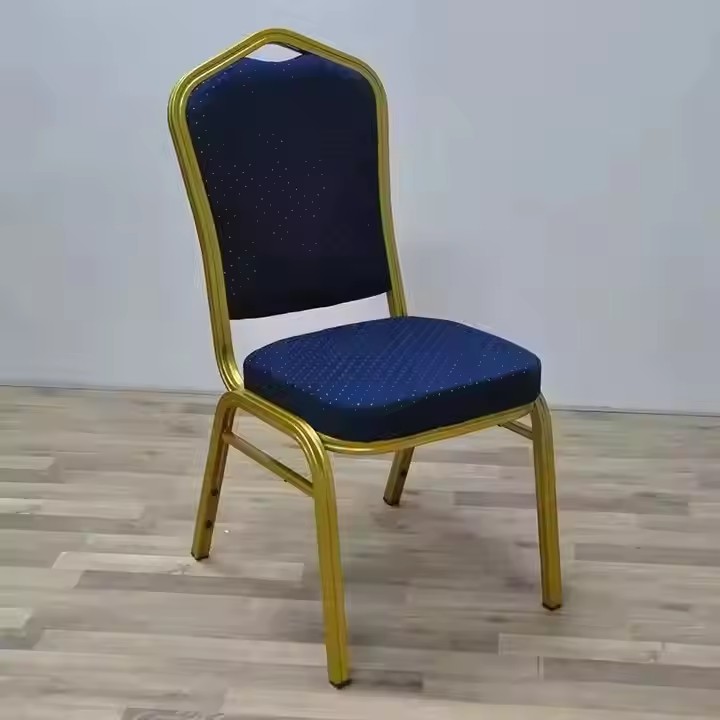 Top Selling High Quality Modern Design Stackable Fabric Padded Metal Frame Wedding Hotel Banquet Chairs for Indoor Outdoor Use