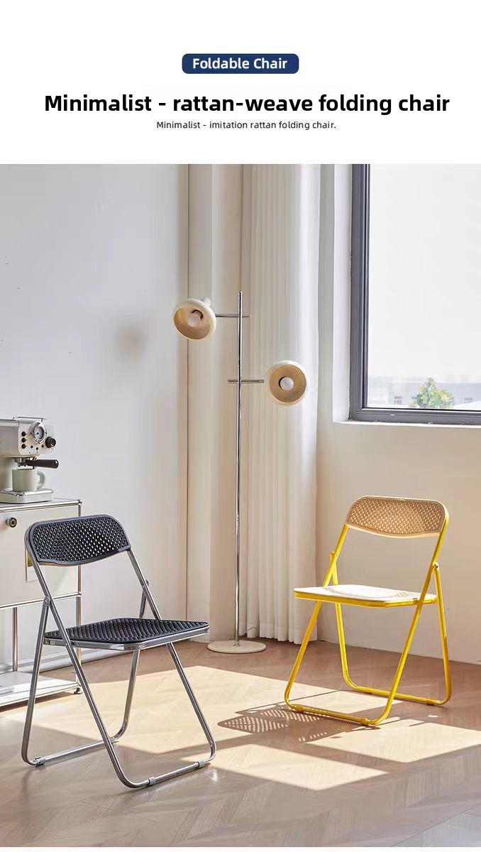 Factory-Wholesale Nordic Modern Minimalist Trendy Vanity Folding Chair Metal Social-Media-Hot Photo Home Dining Chair