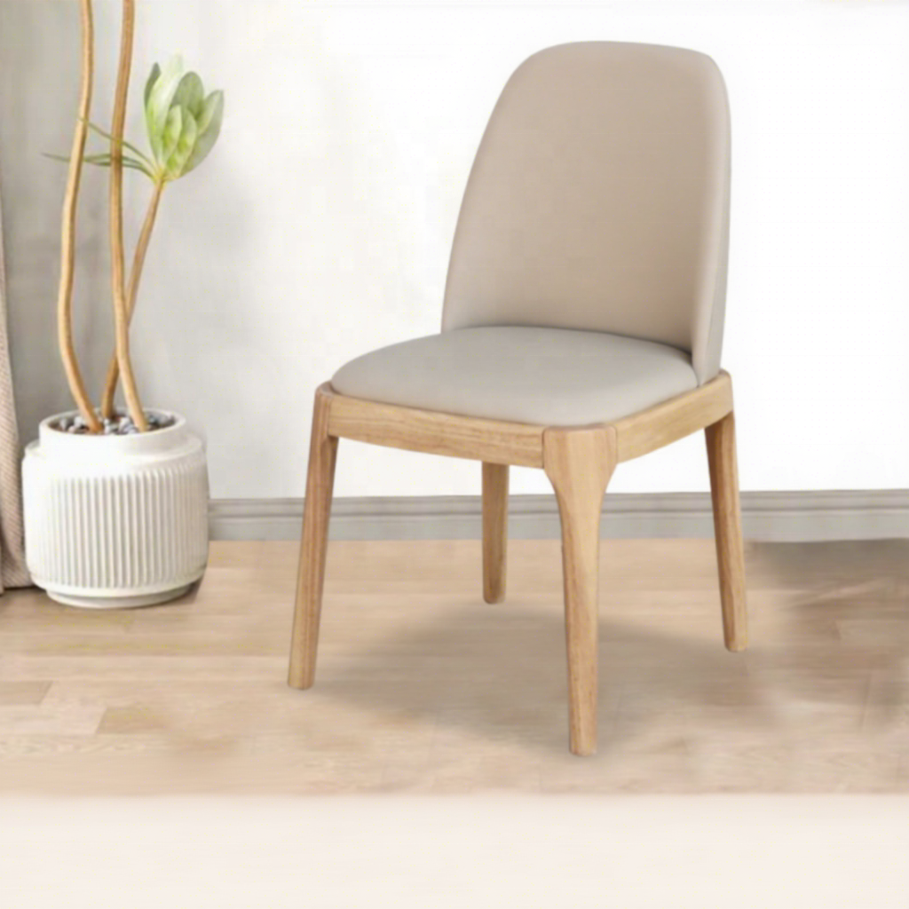 Modern Simple and Light Luxury Solid Wood Hotel Dining Chair
