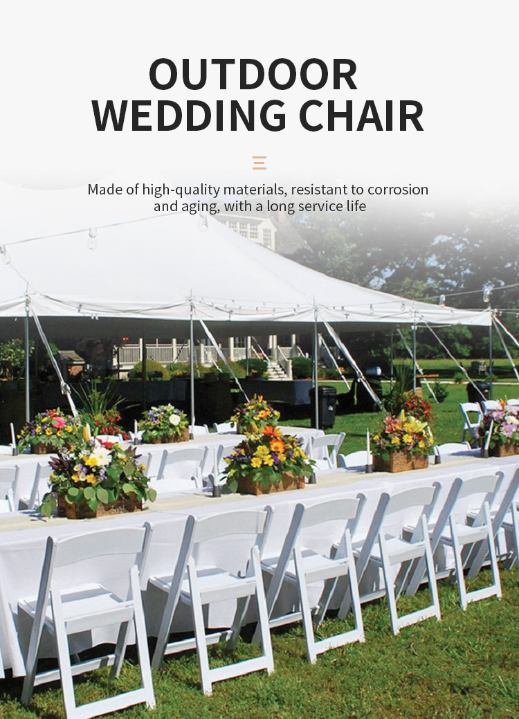 Best Selling Foldable Plastic Chair White Resin Folding Wedding Party Outdoor Chair