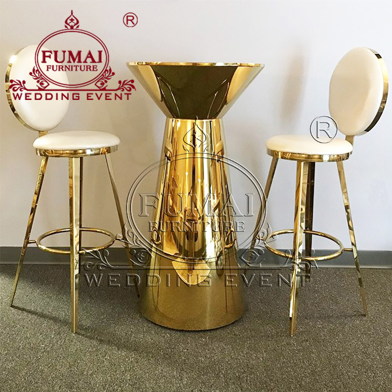 Wedding Cocktail Golden Barrel Bar Table High Wedding Table Display Dessert Table