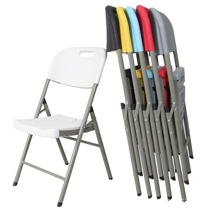 Contemporary Plastic Folding Outdoor Chair Farmhouse School Dining Park Workshop Courtyard Party Events-Simple Economically