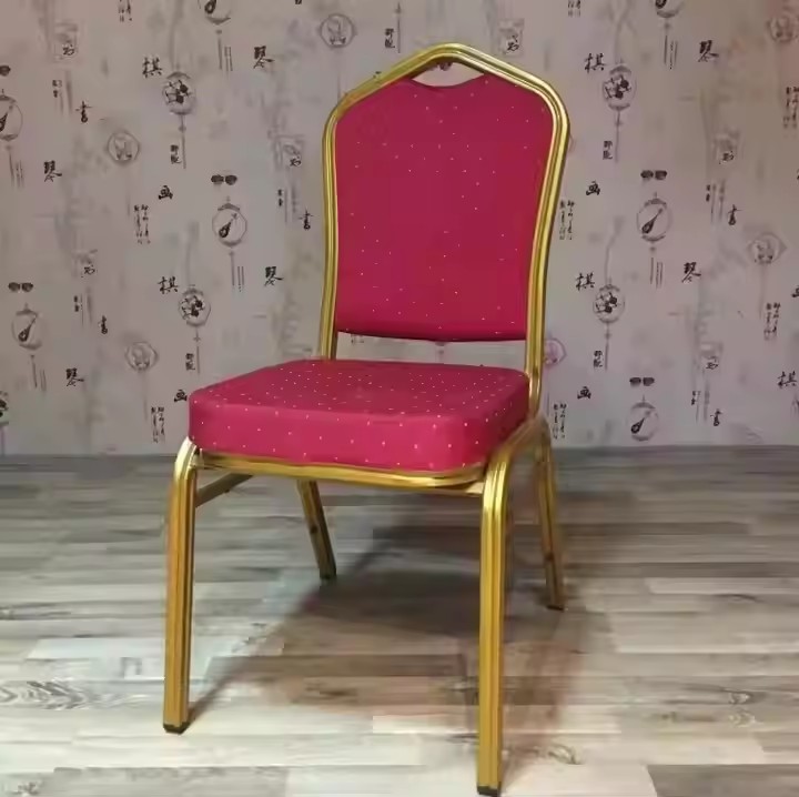 Top Selling High Quality Modern Design Stackable Fabric Padded Metal Frame Wedding Hotel Banquet Chairs for Indoor Outdoor Use