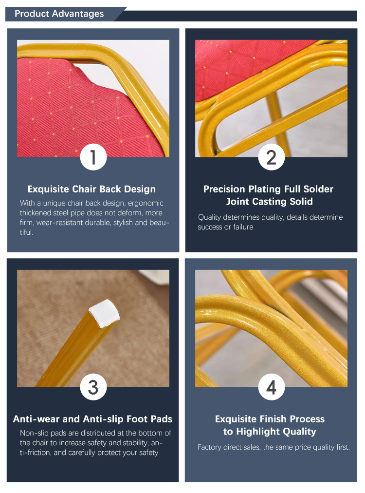 Wholesale Durable Modern Upholstered Back Seat Fabric Fancy Stackable Banquet Chair for Hospital Villa Living Room Weddings