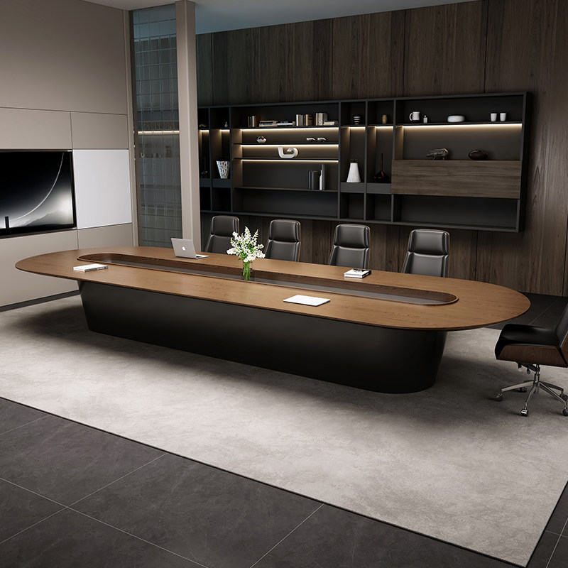 Office Furniture Modern Design Luxury Modern Wooden Conference Table and Chair Office Desk Tableand Chair Set