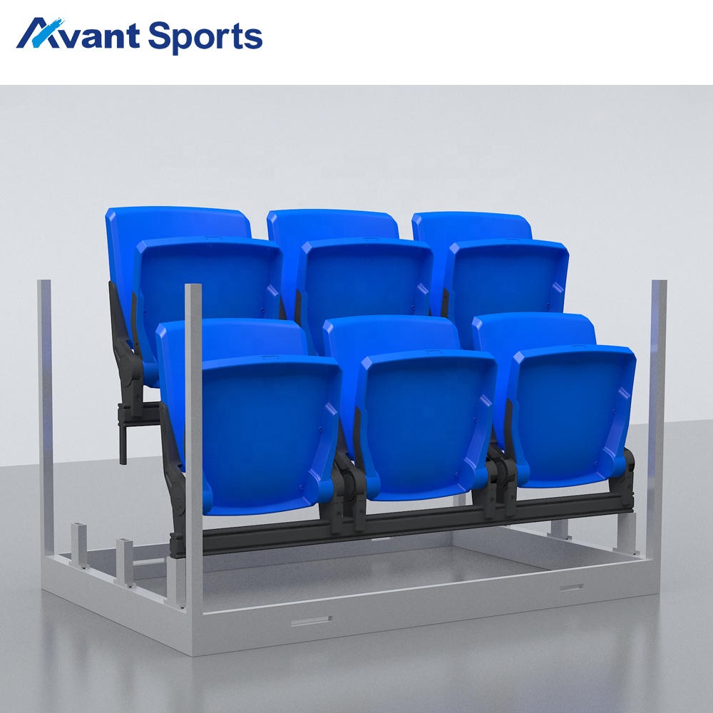Avant Sports Modular Stackable Stadium Chairs | Foldable Quick-Install &amp; Space-Saving | For Arenas Events HDPE Temporary Seating