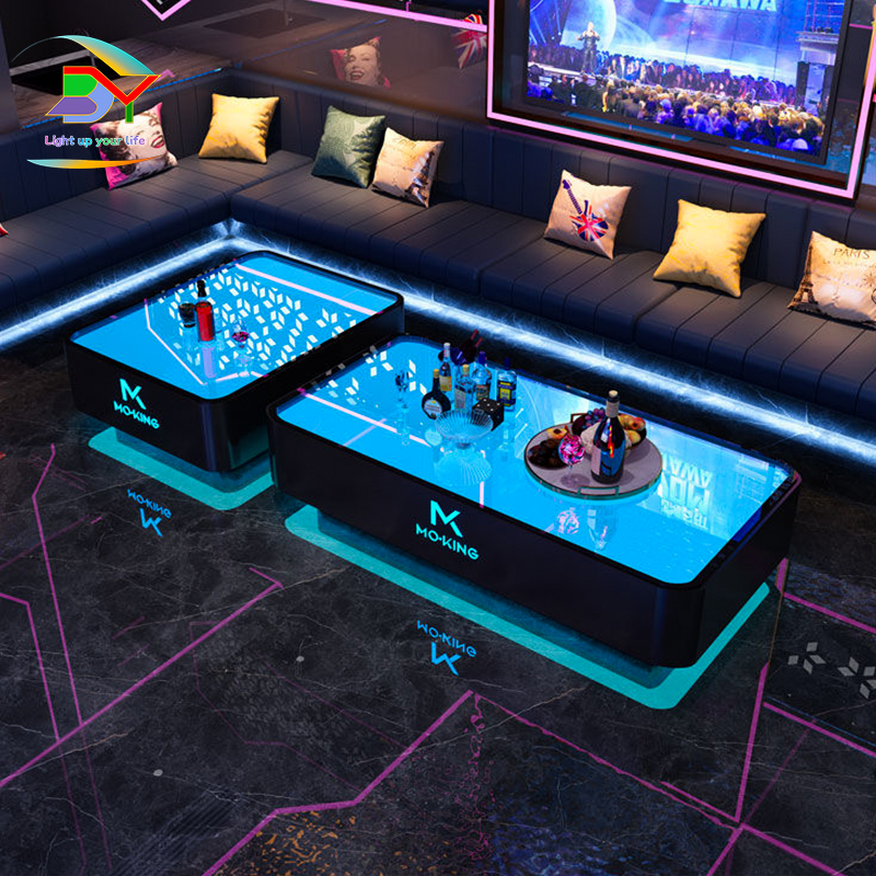 BAR Nightclub Celebration LED TABLE for BAR 16color Change Illuminated Cocktail Table Party Vibe Led Furniture