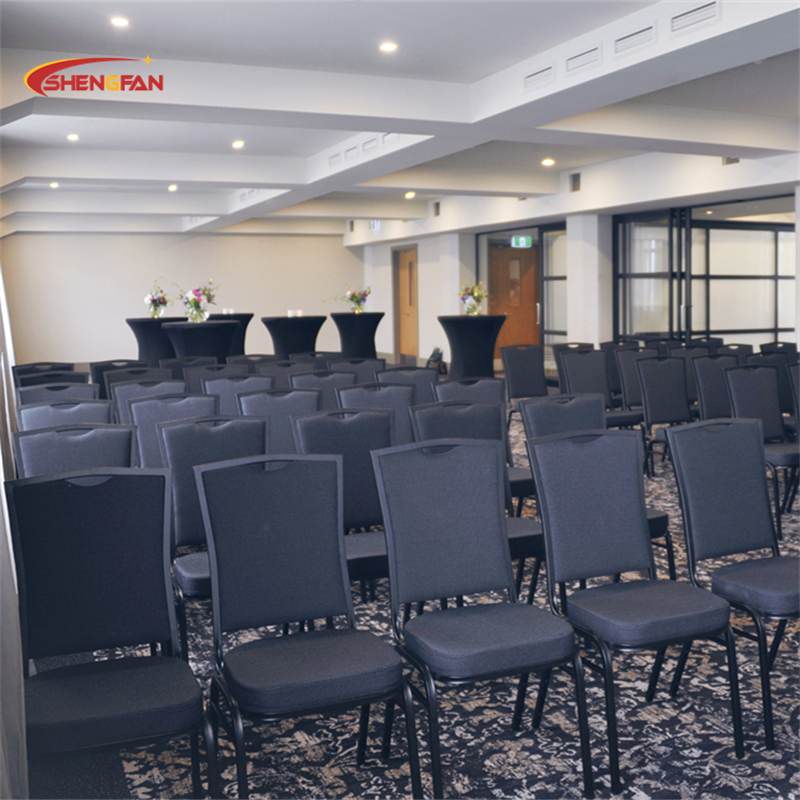 Wholesale High Quality Stacking Gold Banquet Chair Used Fabric PU Upholstered Hotel Wedding Party Chairs for Sale