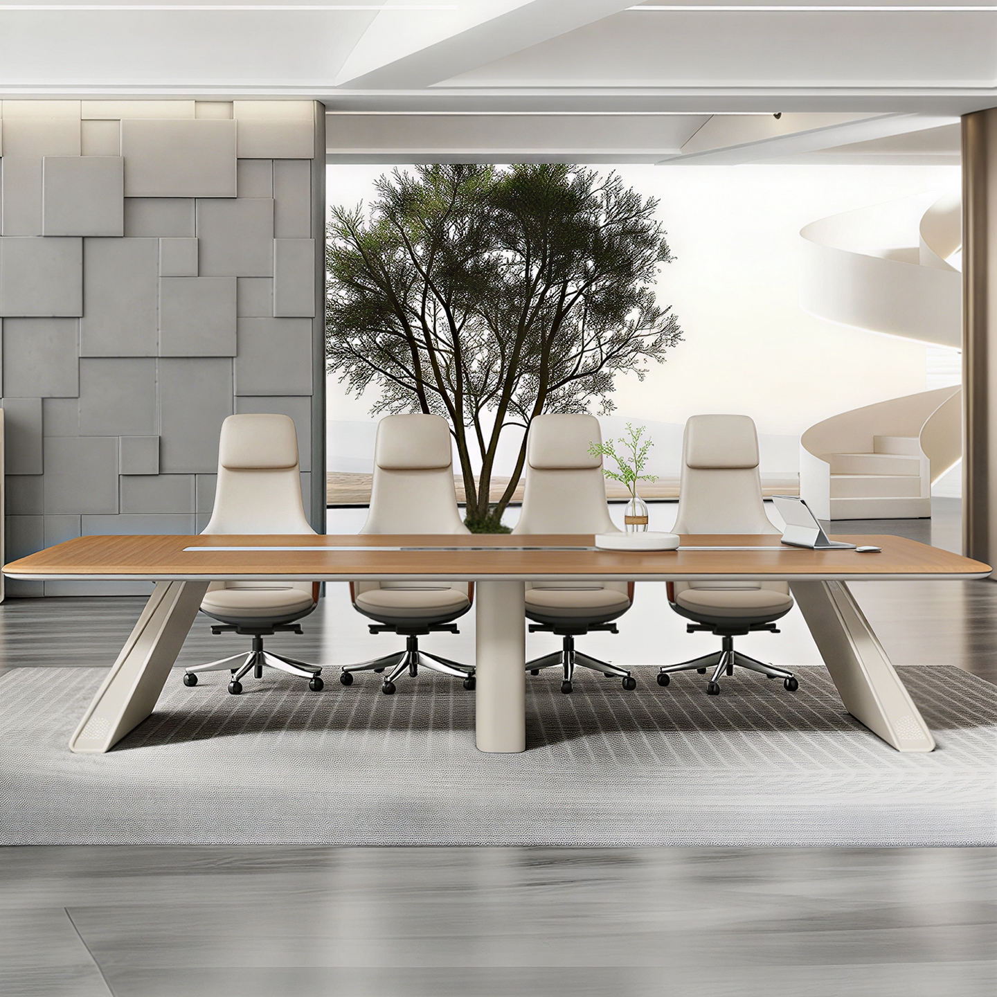 Modern Simple Large Business Conference Table Long Negotiation Desk Wear Resistant Luxury Office Negotiation Furniture