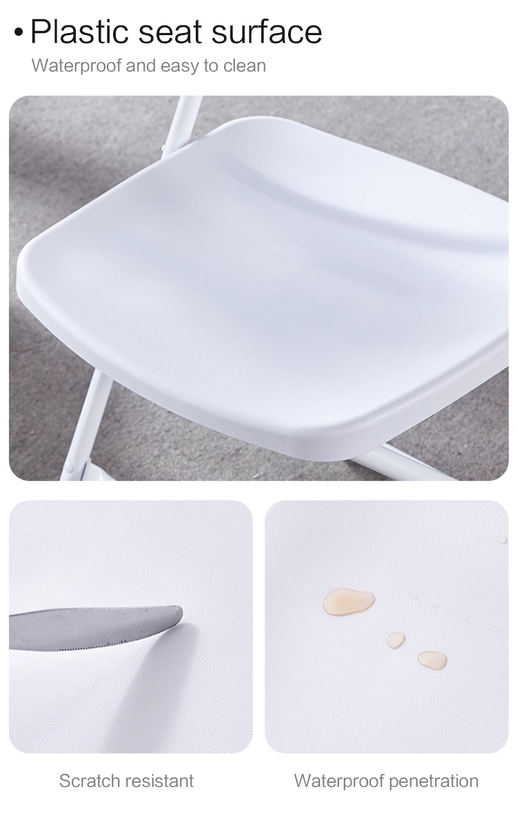 Plastic Folding Chair Back View