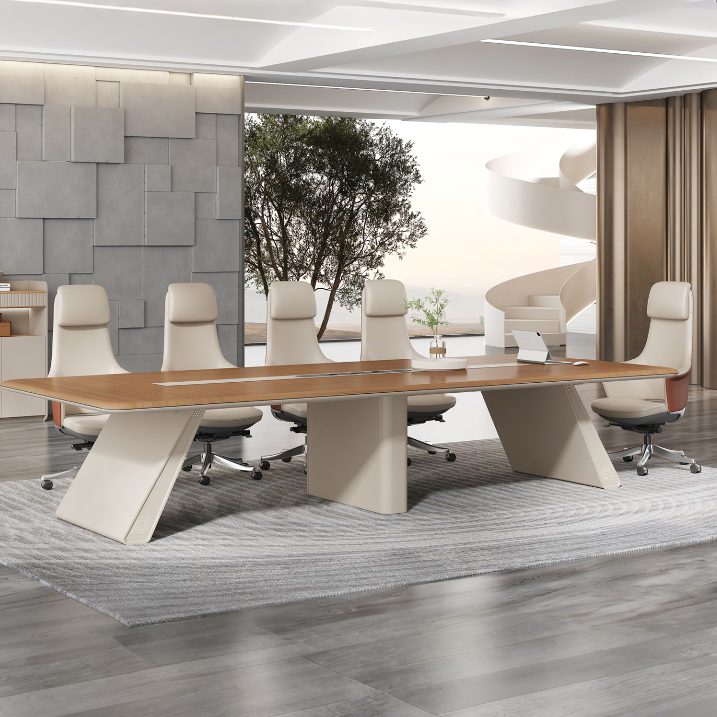 Modern Simple Large Business Conference Table Long Negotiation Desk Wear Resistant Luxury Office Negotiation Furniture