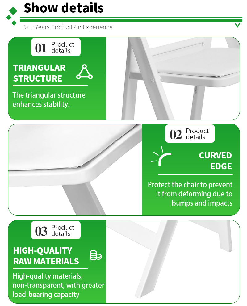 Hot Sales High Quality Wholesale Foldable Chair Wedding Event Plastic Wimbledon Garden Chairs White Resin Folding Chair Outdoor