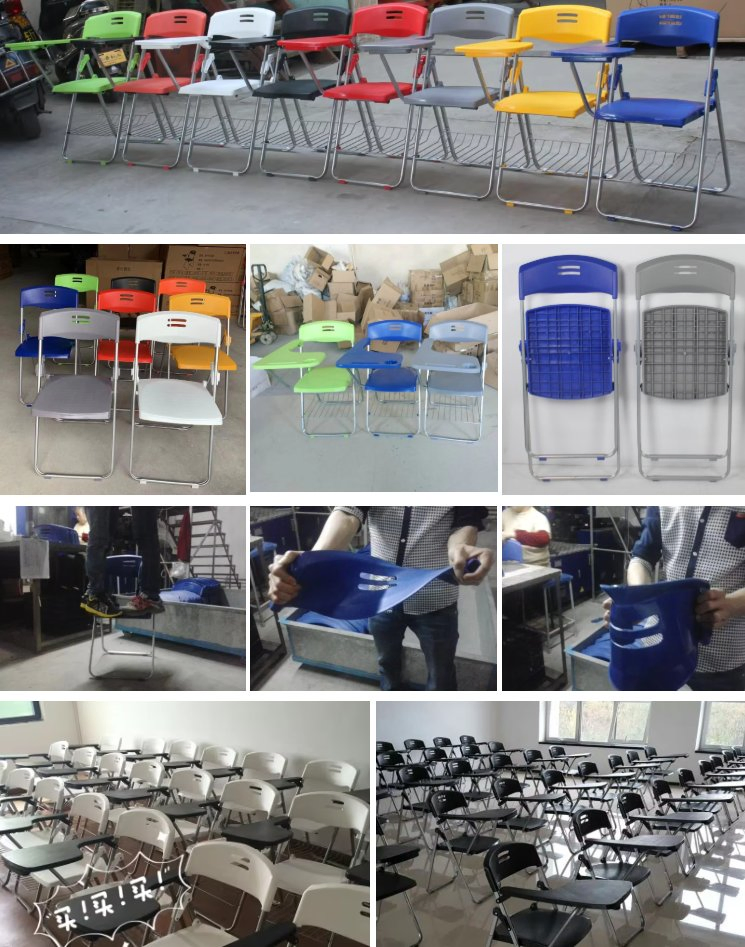 Wholesale School Furniture Classroom Study Student Table Chair Training Folding Chair