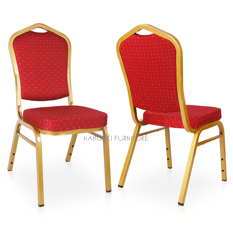 Wholesale Cheap Hotel Restaurant Outdoor Stackable Iron Fabric Upholstered Padded Throne Banquet Chair for Wedding Events