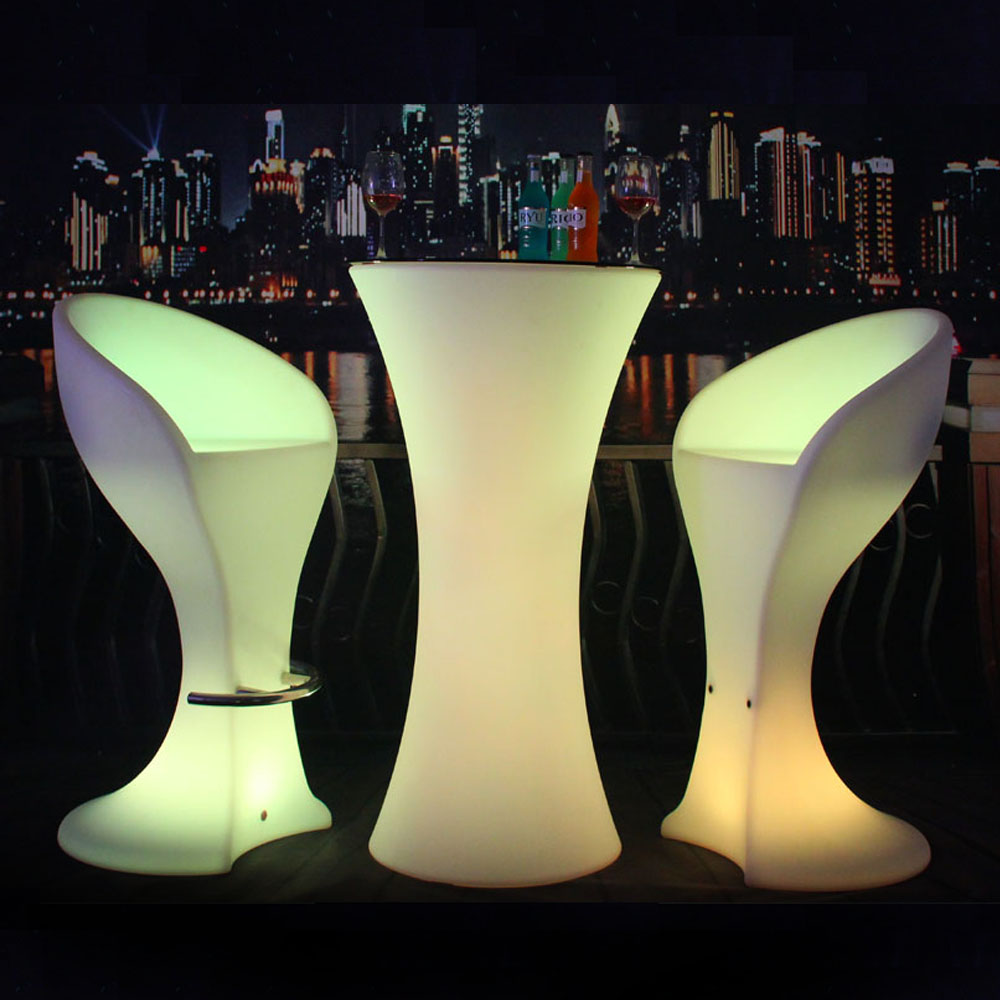 rechargeable led cocktail table