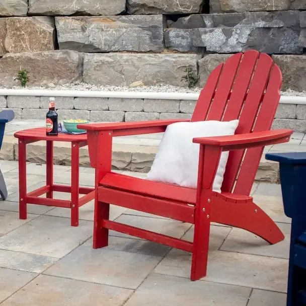 Popular Waterproof Patio Beach Chair Folding Plastic Wood Outdoor Adirondack Garden Chair