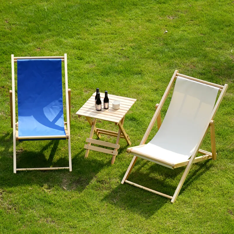 High Quality Solid Teak Wood Adjustable Folding Chair