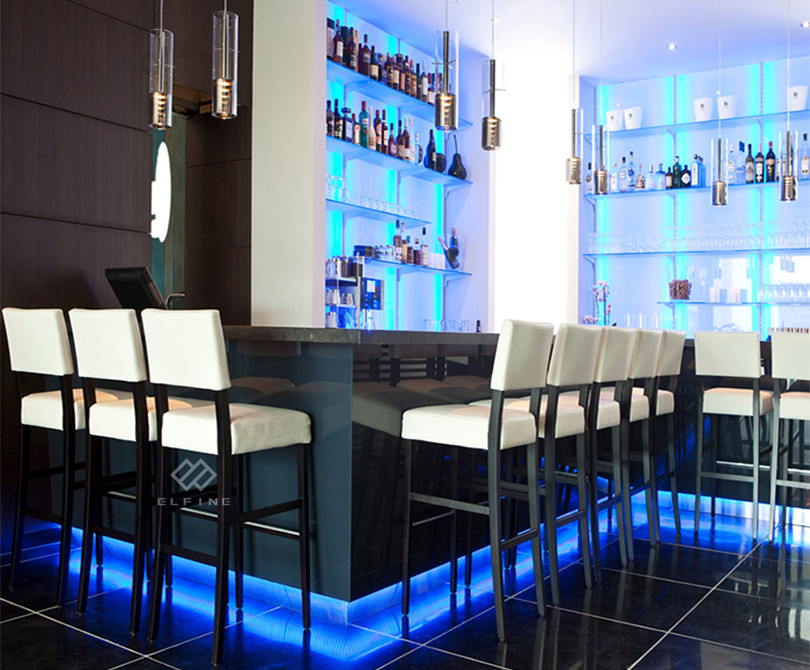 LED Light Factory Made Marble Top Cocktail Table European bar Counter