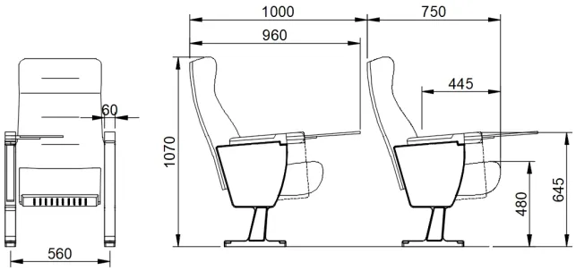 School Furniture Church Auditorium Conference Commercial Theater Cinema Seats Waiting Chair