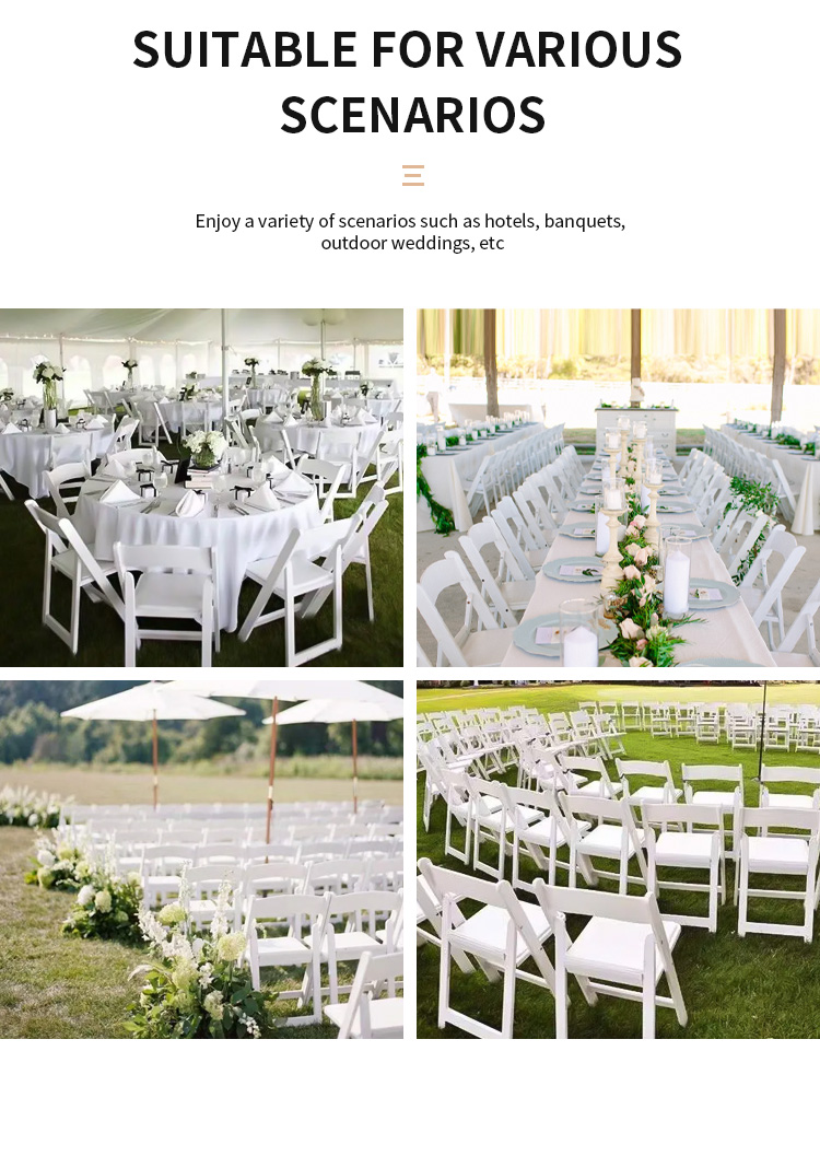 Best Selling Foldable Plastic Chair White Resin Folding Wedding Party Outdoor Chair