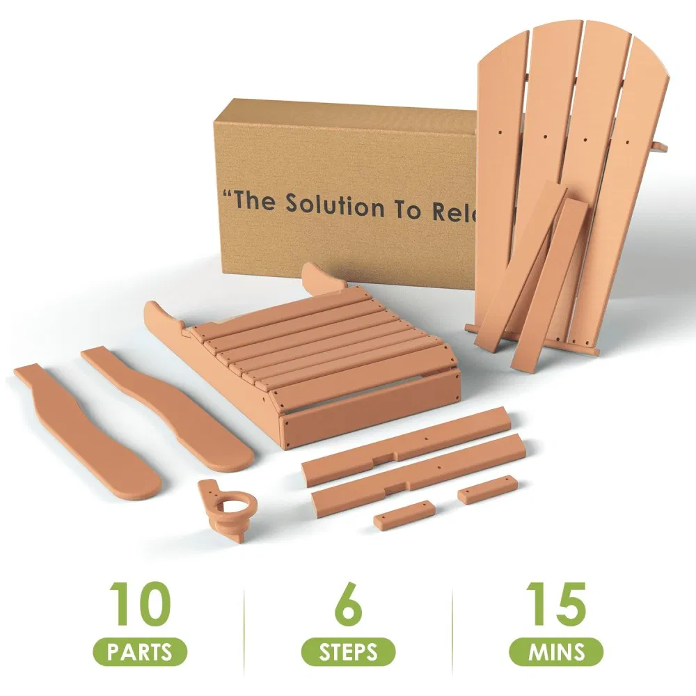Elegant HDPE Plastic Wood Adirondack Folding Chair Detail 8