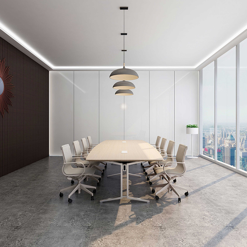 Luxury Modern Offical Solid Wood Meeting Room Desk 8 10 12 20 Person 16 Seaters Veener Laminated Wooden Conference Tables