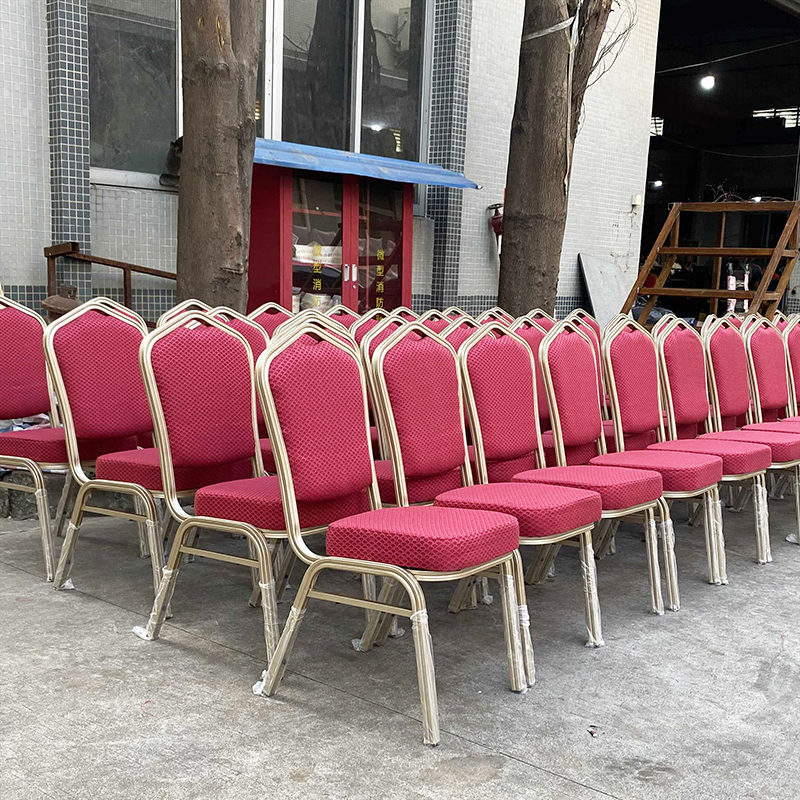 Wholesale Upholstered Blue Event Party Chairs Upholestered Back and Seat Fabric Hotel Banquet Chair
