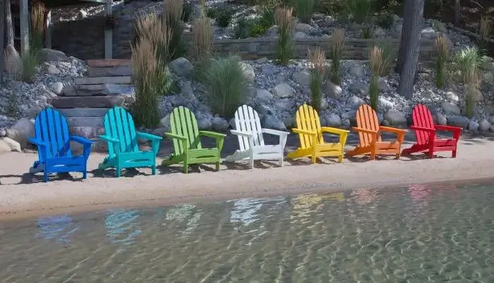 Popular Waterproof Patio Beach Chair Folding Plastic Wood Outdoor Adirondack Garden Chair