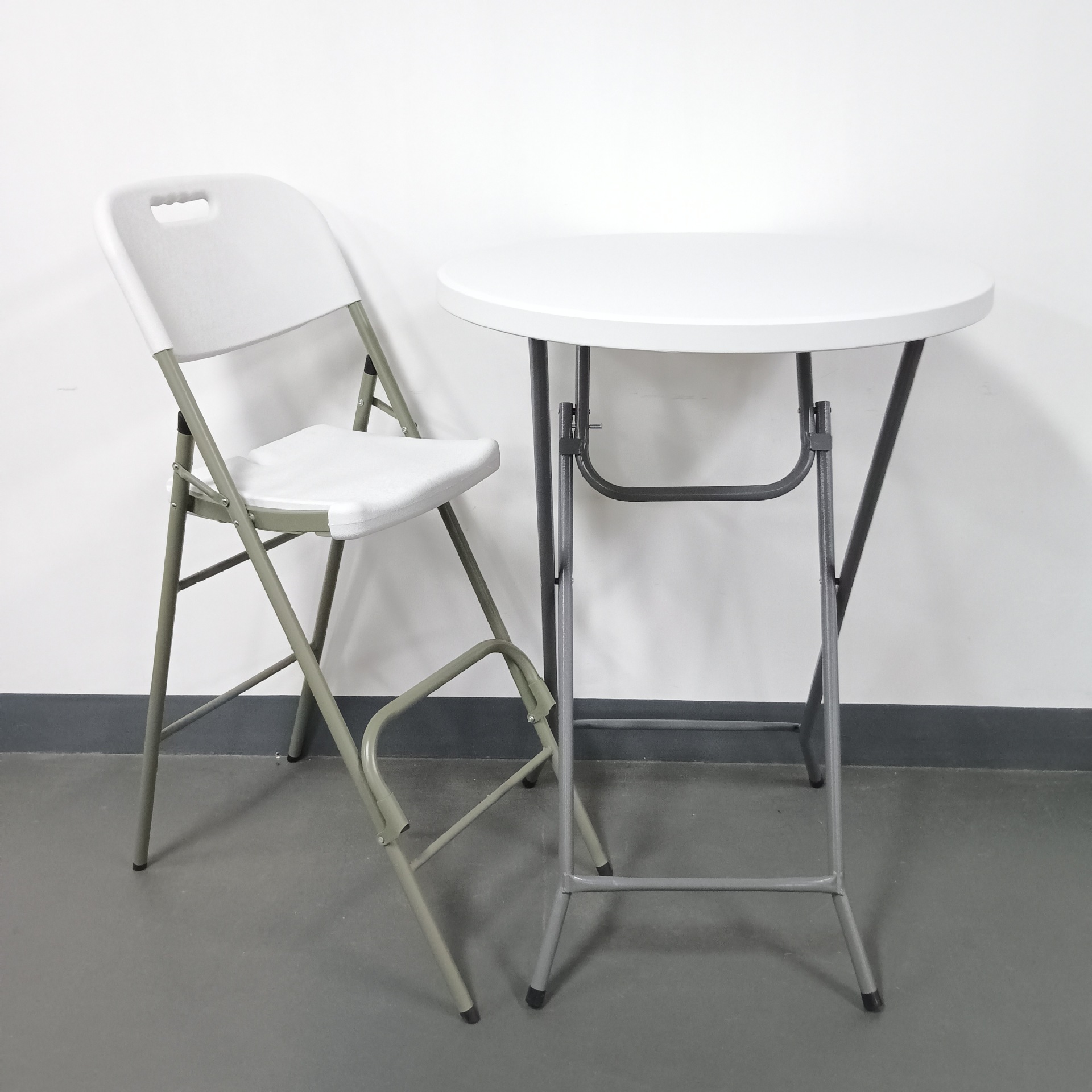 Cross-border Foreign Trade HDPE Foldable Small Household Dining Cocktail bar Counter Banquet High-top Commercial Table Outdoor