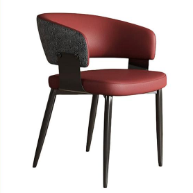 Contemporary Dining Chair with Metal Legs Faux Leather Upholstery Home Furniture Hospitals Hotels Schools Apartments