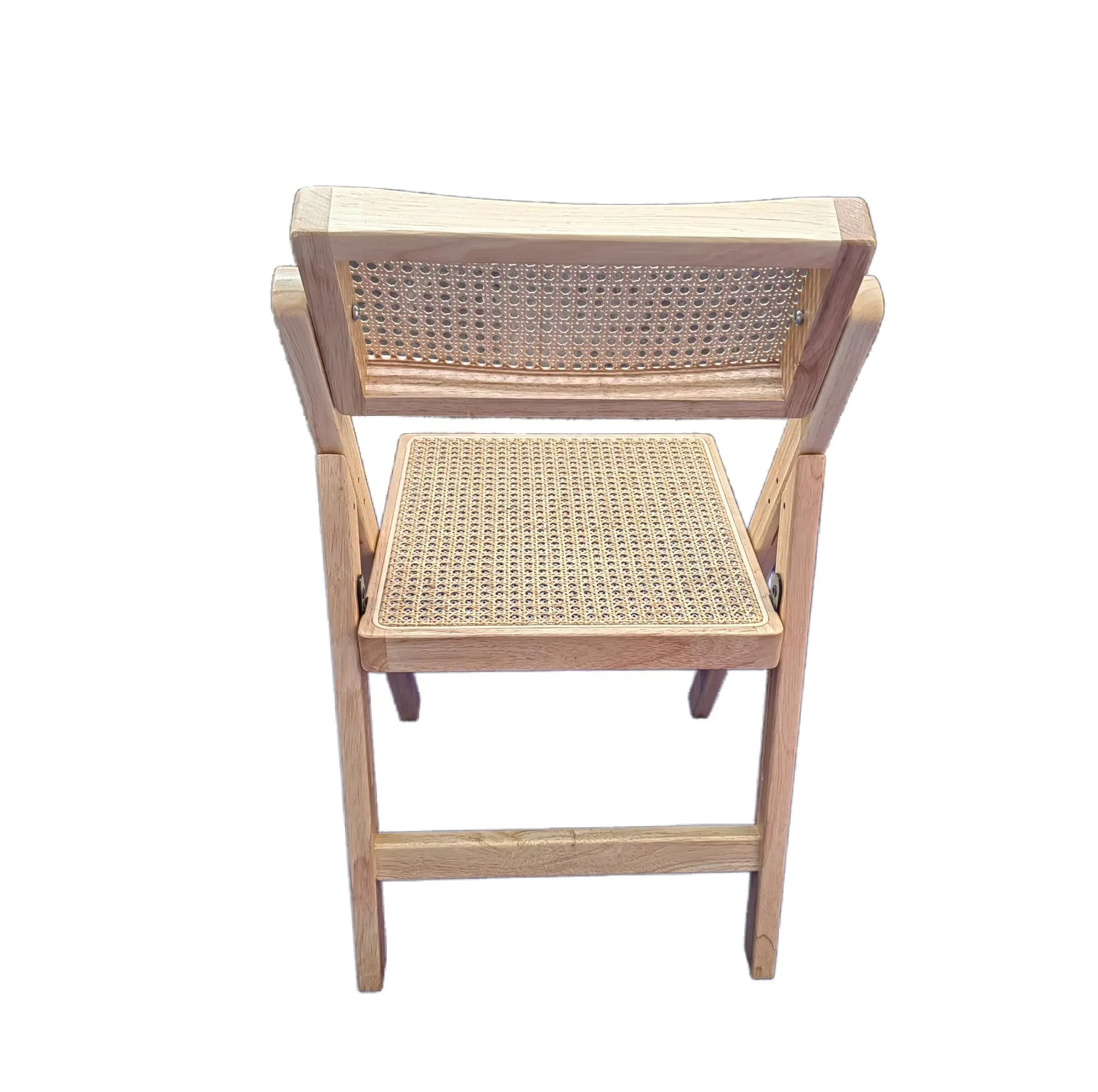 Wholesale Cheap Dining Chair Foldable Wood Chair Solid Wood Wooden Rattan Chair