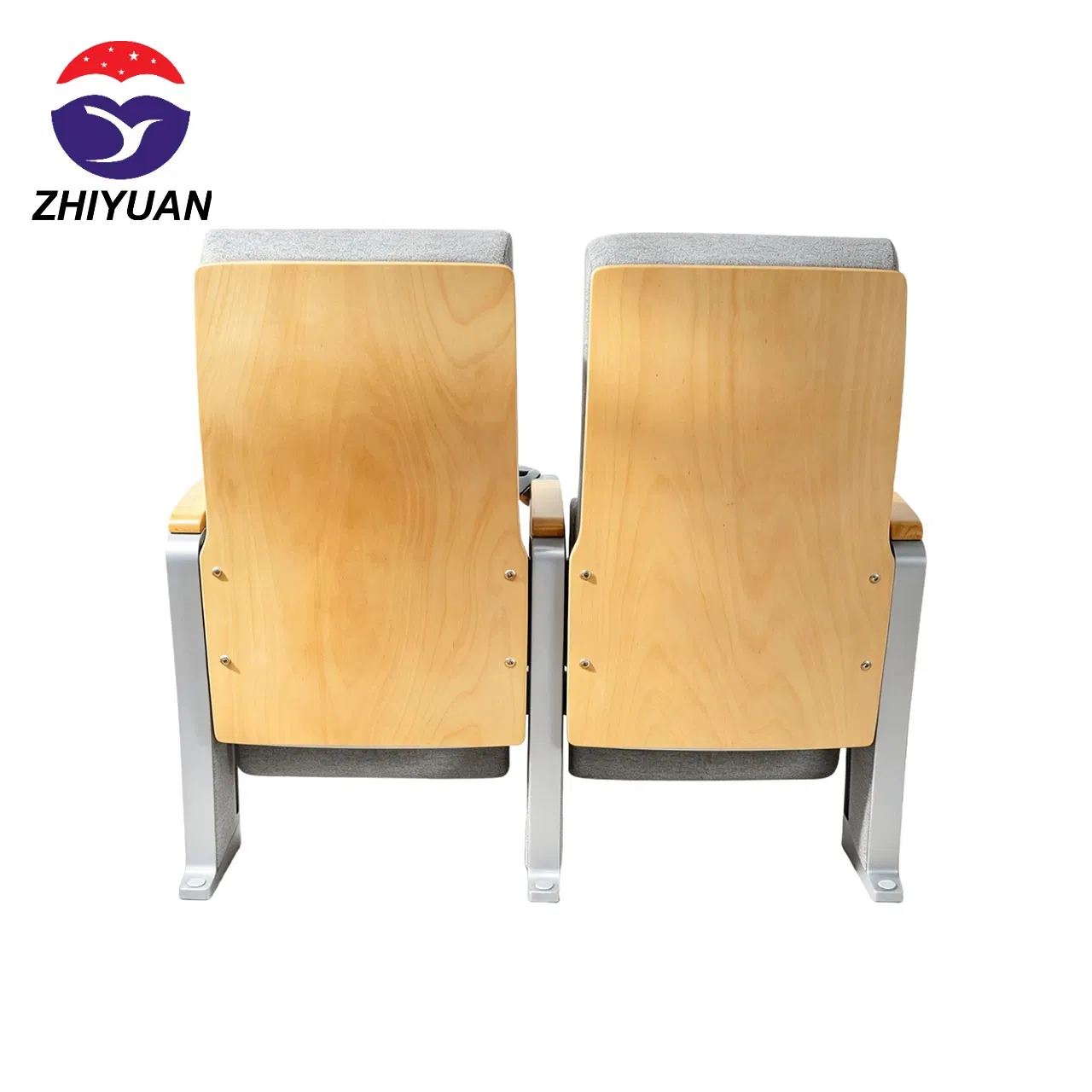 Foldable Writing Tablet Auditorium Chair with Fabric Cover for College Lecture Hall